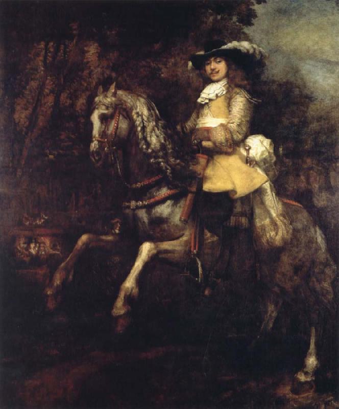 REMBRANDT Harmenszoon van Rijn Portrait of Frederik Rihel on Horseback Sweden oil painting art